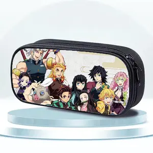 Ghost Destroyer Blade Pencil Case Multi-layer Pencil Case Large Capacity Zipper Canvas New Waterproof Stationery Box