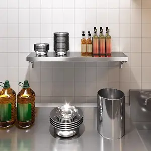Stainless Steel Wall Mounted Folding Table Easy To Install Commercial Prep Table Campervan Folding Bracket for Kitchen Dining Room