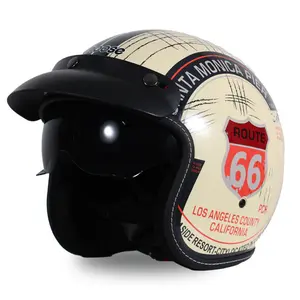 Motorcycle Helmet Electric Bike Half Helmet Vintage Harley Style, Motorcycle Helmet Visor, Unisex Protective Goggles for Cycling, Retro Design