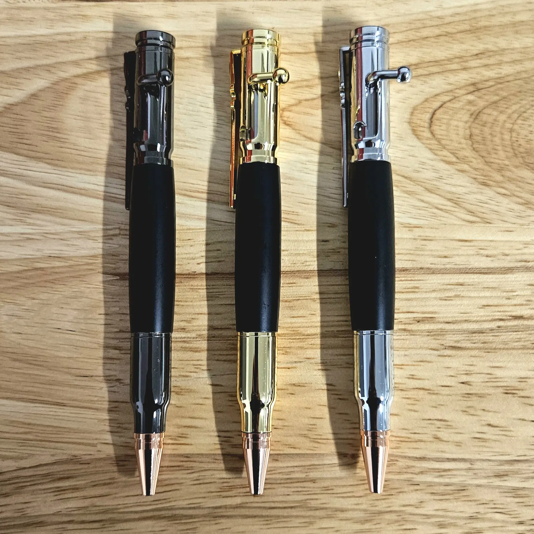 3 Pack MultiColor Brass, Gunmetal, Silver w/ Black