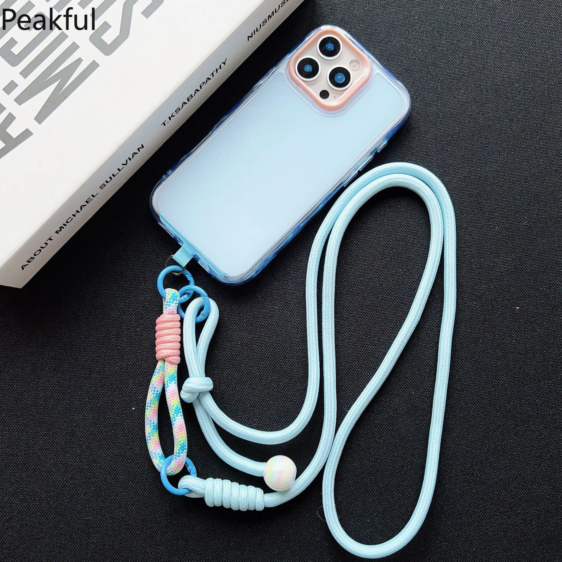 Phone Lanyard | Trending Dopamine Colorful Long Strap | Adjustable Crossbody Pearl Keychain with Card Patch | Sturdy Anti-Lost Wrist & Shoulder Strap for All Phones, Perfect for Daily Outfit, Shopping, Travel & Street Style Phone Lanyard | Trending Dopamine Colorful Long Strap | Adjustable Crossbody Pearl Keychain with Card Patch | Sturdy Anti-Lost Wrist & Shoulder Strap for All Phones, Perfect for Daily Outfit, Shopping, Travel & Street Style