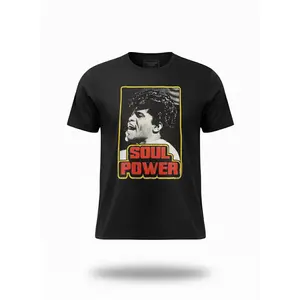 James Brown Soul Power Vintage Tee Officially Licensed Breathable Cotton Men's Tshirt Casual Crewneck Streetwear Golden Top Shirt Yellow - Menswear
