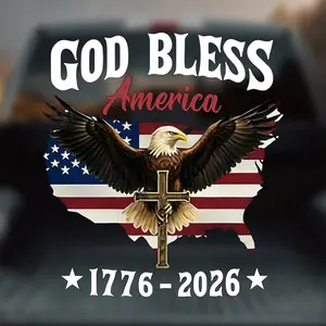 2PCS 250th Anniversary USA Car Window Decal Sticker,1776-2026 American Independence Commemorative Sticker,Eagle and Statue of Liberty Bumper Sticker for Car, Pickup Truck, SUV (Map & Eagle)