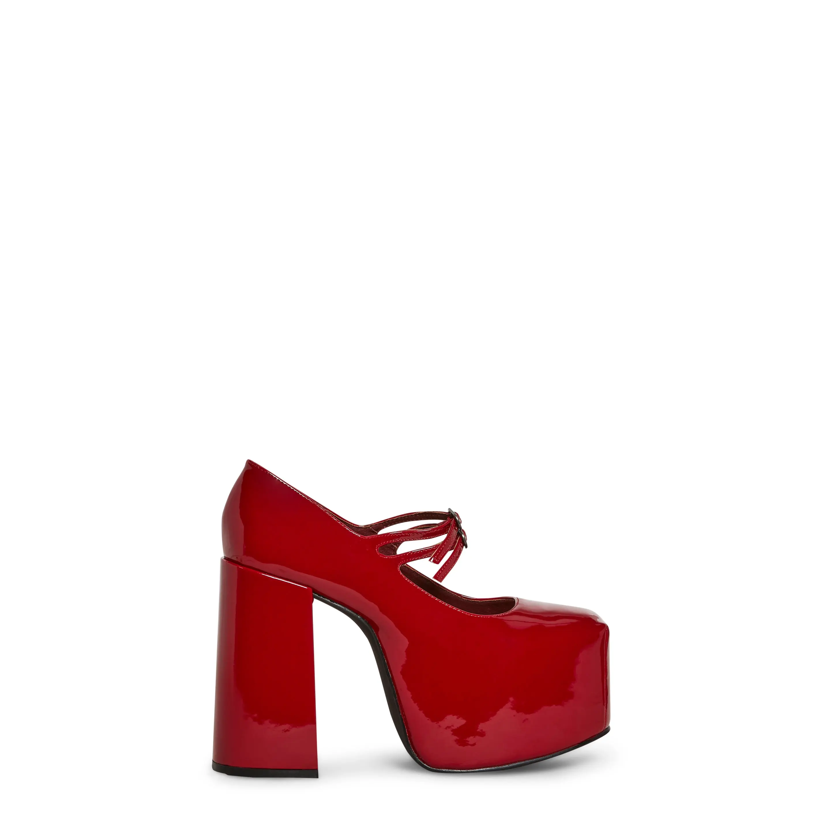 Macabre Meetup Platform Mary Janes - Red