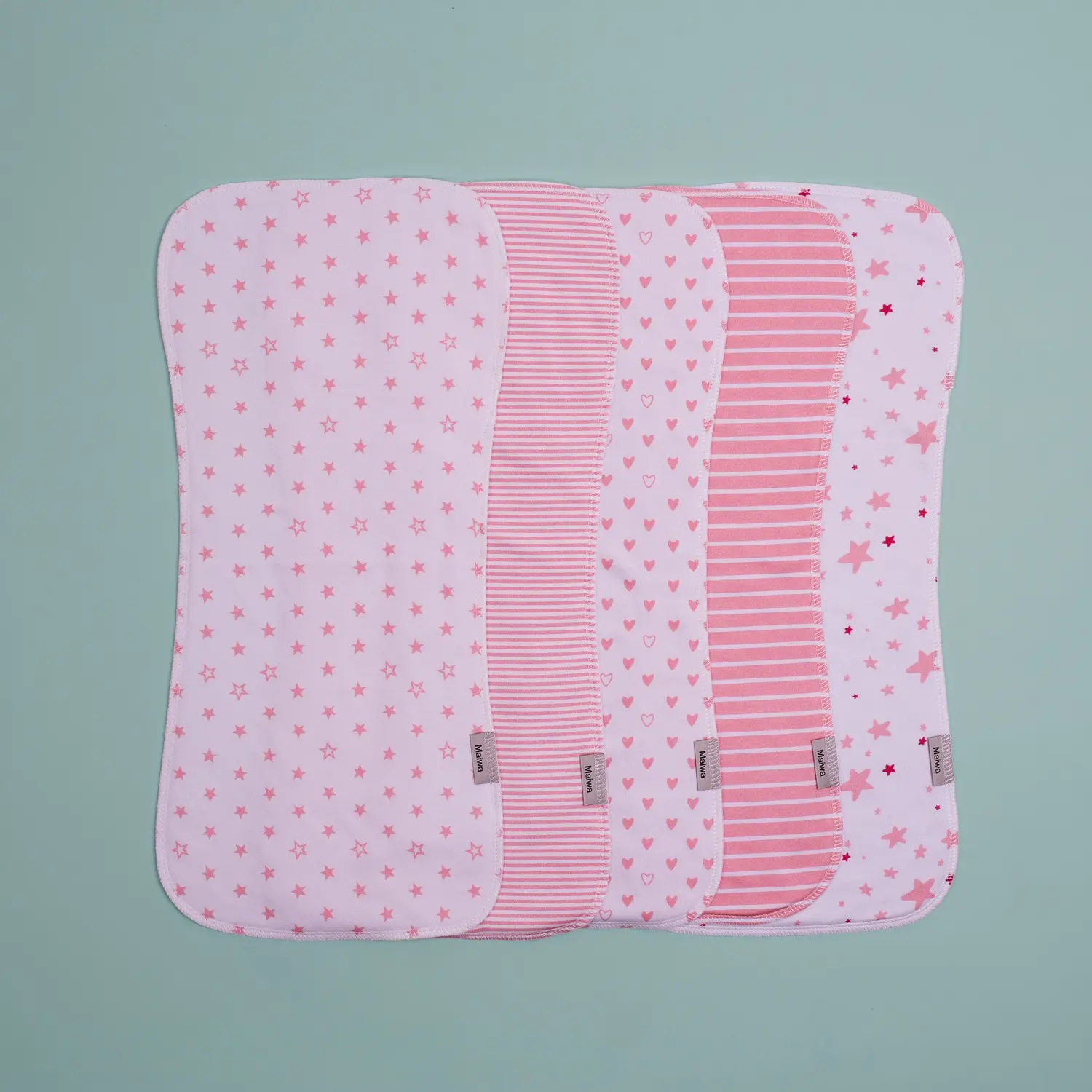 5pcs Soft Breathable Muslin Burp Cloths - Washable Cotton Linen Bibs, Unisex 1-Size Baby Feeding Accessories for Spit-Up, Nursing, Cotton Linen Bib, One Size