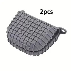 2pcs Silicone Pot Handle Cover, Silicone Hand Clip, Non-Slip with Textured Surface, Thickened Heat-Resistant Design, Suitable for Kitchen Use, Cookware Handle Protector, Kitchen Essential