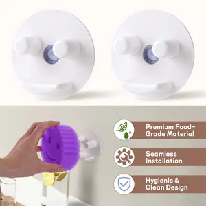 2-Pack Sponge Holder Compatible with Scrub Daddy, Suction Cup Sponge Organizer for Smooth Surfaces, Easy Install Sink Caddy for Kitchen & Bathroom dealsforyoudays