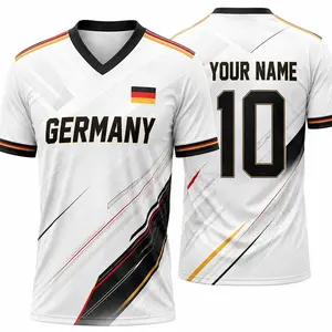 Germany Collection – Custom Name & Number Soccer Jersey For Men Women Kids, Personalized Germany Football Shirt, Black White Gold Fan Apparel, Match Day Supporter Gift, Tournament Inspired