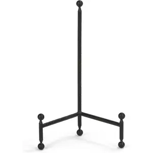 Modern Tripod Easel Display, Black Finish - Lightweight & Durable Design - Perfect for Displaying Decorative Pictures, Artwork, Plates, Tiles, & More (12 Inch)