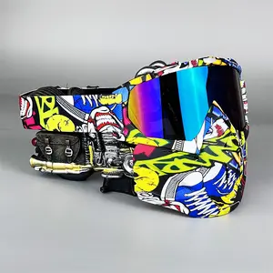 Outdoor Sports Goggles & Face Mask Combo - Durable Plastic with Drawstring Closure, Perfect for Outdoor Activities, Theme Parties, Role-Play, Halloween Costumes & Decorations