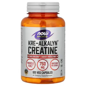 NOW Foods Sports, Kre-Alkalyn® Creatine, 120 Veg Capsules (750 mg per Capsule)