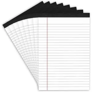 8 Pack Legal Note Pads 5 x 8 Inch Small Writing Pads College Ruled Notepad, White Legal Pads for Work or School, 30 Sheets/Pad, Perforated Recycled Note Paper for Note-Taking, Grocery List