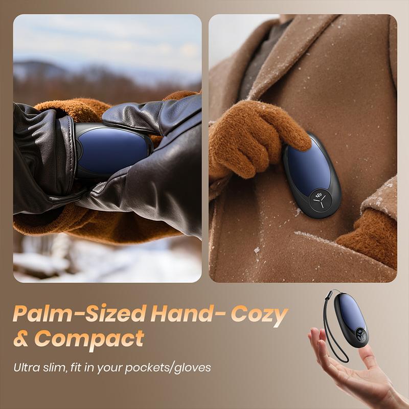 Hand Warmers Rechargeable 2 Pack Electric Hand Warmer Magnetic Ultrathin Portable for Men Women Christmas Hiking Golf Hunting Accessories