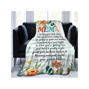 1pc Memaw Gifts - Gifts For Memaw - Memaw Birthday Gifts From Granddaughter - Memaw Blanket - Best Memaw Ever Gifts - Memaw Gifts For Grandma Retirement Throw Blanket 60x80 Inch-30*40in