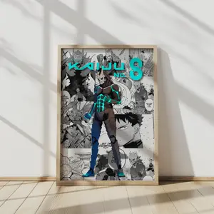 Kaiju No 8 Manga Poster Print, Kafka Hibino Anime Artwork Poster Wall Decor, Christmas Gift For Anime Fan, Vintage Brutalist Aesthetic, Home Decor