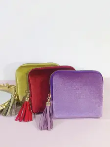 Fashion Simple Solid Color Luxurious Jewelry Storage Bag, Tassel Zipper Pouch, Suitable for Rings Necklaces Bracelets, Portable and Durable