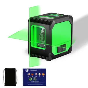 Mini Laser Level, 2-Line Crosshair, Auto-Leveling, No Battery Included, Ideal for Indoor Construction, Picture Hanging, DIY Projects, Green Line Laser, Self Levelling Laser