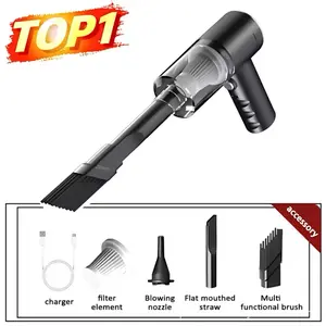 VistaBay Supply Co. Mini Vacuum Cleaner with Charger Filter Element Blowing Nozzle Flat Mouthed Straw & Multi Functional Brush for Fast Cleaning