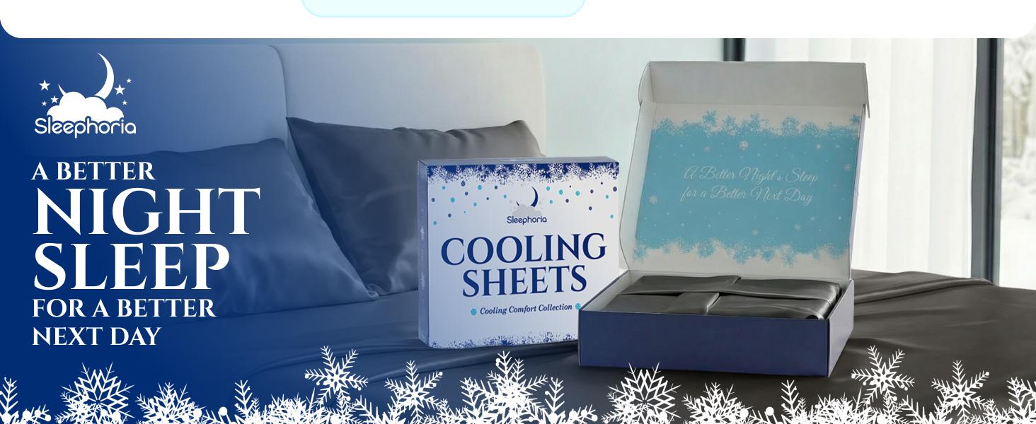 SLEEPHORIA 3/4 PC Cooling Sheets - BreezeWeave Bed Sheets for Hot Sleepers & Deep, Cool Rest - Cloud Soft, Silky Smooth, 16 in Deep Pocket, Ultra Durable