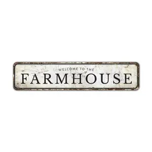 Welcome to the Farmhouse - Farmhouse Sign - Farmhouse Decor - Welcome Sign - Vintage Style Sign - Premium Quality Rustic Metal Sign