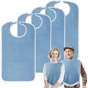 Adult Bibs for Eating Women/Men/elderly Washable,Waterproof, Clothing Protectors & Adult Bibs with Debris Trap