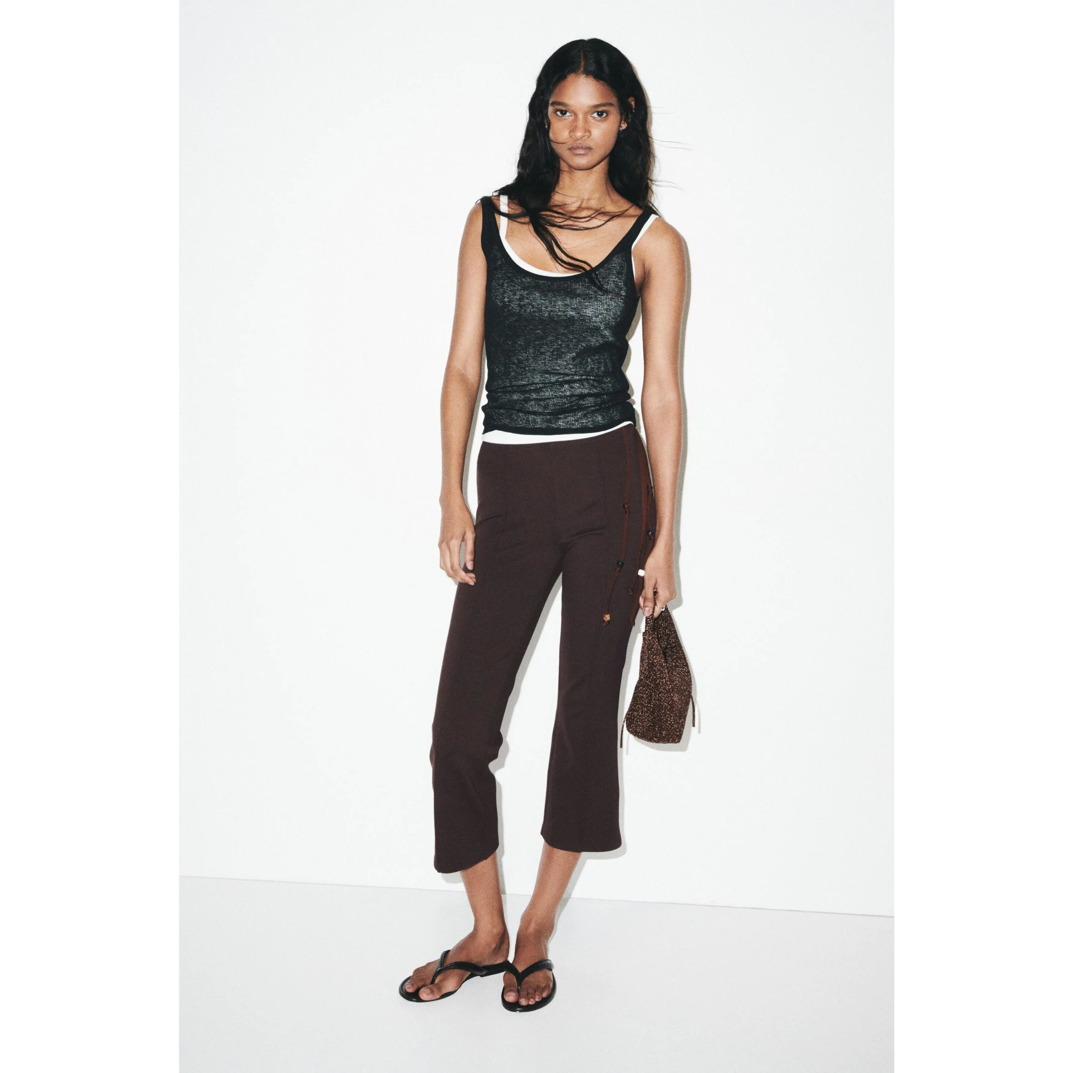 H&M Viscose-blend capri trousers