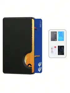Magnetic Card Wallet Card Organizer Convenient Student/Work ID Phone Case Attachment Pop-Up Mechanism Card Holder Waterproof & Anti-Theft Transparent PC Card Case,Slim Credit Card & ID Holder, Essential For Back To School Season,Homecoming Gift