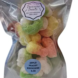 APPLE PEACHY KRUNCHIES Sweet Snack Candy Bites