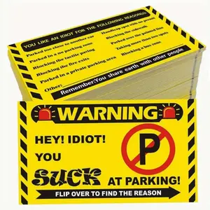 50 no parking cards, your parking is like a stupid business card, you can write down illegal parking cards, illegal parking multi reason cards, and warning notices for violations in unlicensed areas.