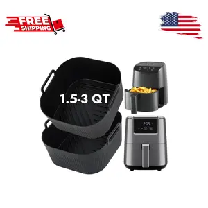 Small Silicone Air Fryer Liners for 1.5 to 3 QT Airfryer, 5.5in Mini Reusable Airfryer Silicone Liner