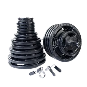 500 LB Rubber Grip Oly Set, Chrome Bar - Includes 500 LB Rubber Grip, Chrome Bar, Complete with Accessories