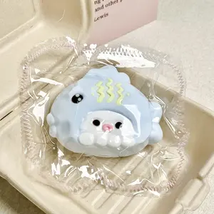 【Buy 3 get 1 free】Fish Head Octopus taba squishy Food-Grade Silicone Slow-Rising Rebound Squishy Fidget Toys for Stress Relief - Soft Squeeze Toys with Thick Creamy Slime Texture, Handmade Non-Toxic Sensory Toys Rubber