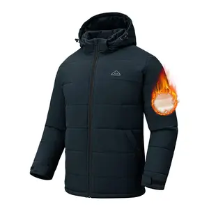 YSENTO Men's Winter Coats Water Resistant Fleece Insulated Warm Windproof Thicken Hooded Jacket