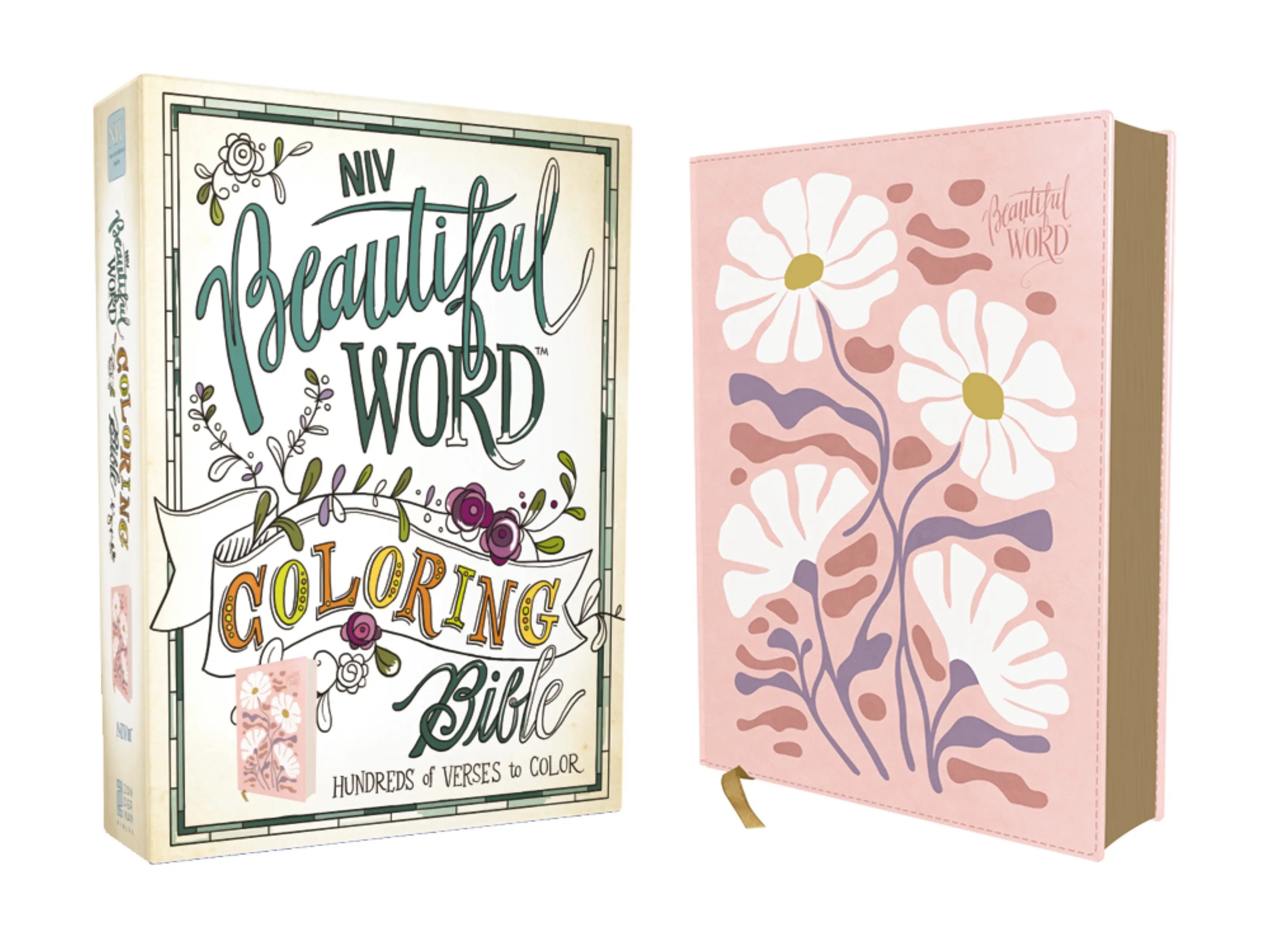 NIV, Beautiful Word Coloring Bible, Leathersoft, Pink: Hundreds of Verses to Color (Beautiful Word) by Zondervan [Leatherbound Book]