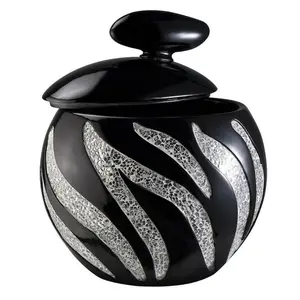 11.5" Tall Polyresin Decorative Jewelry Box Zebra Design