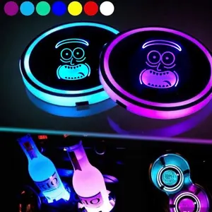 2pc Pickle Man Car Light Up Coasters | Car Accessories | Color Changing