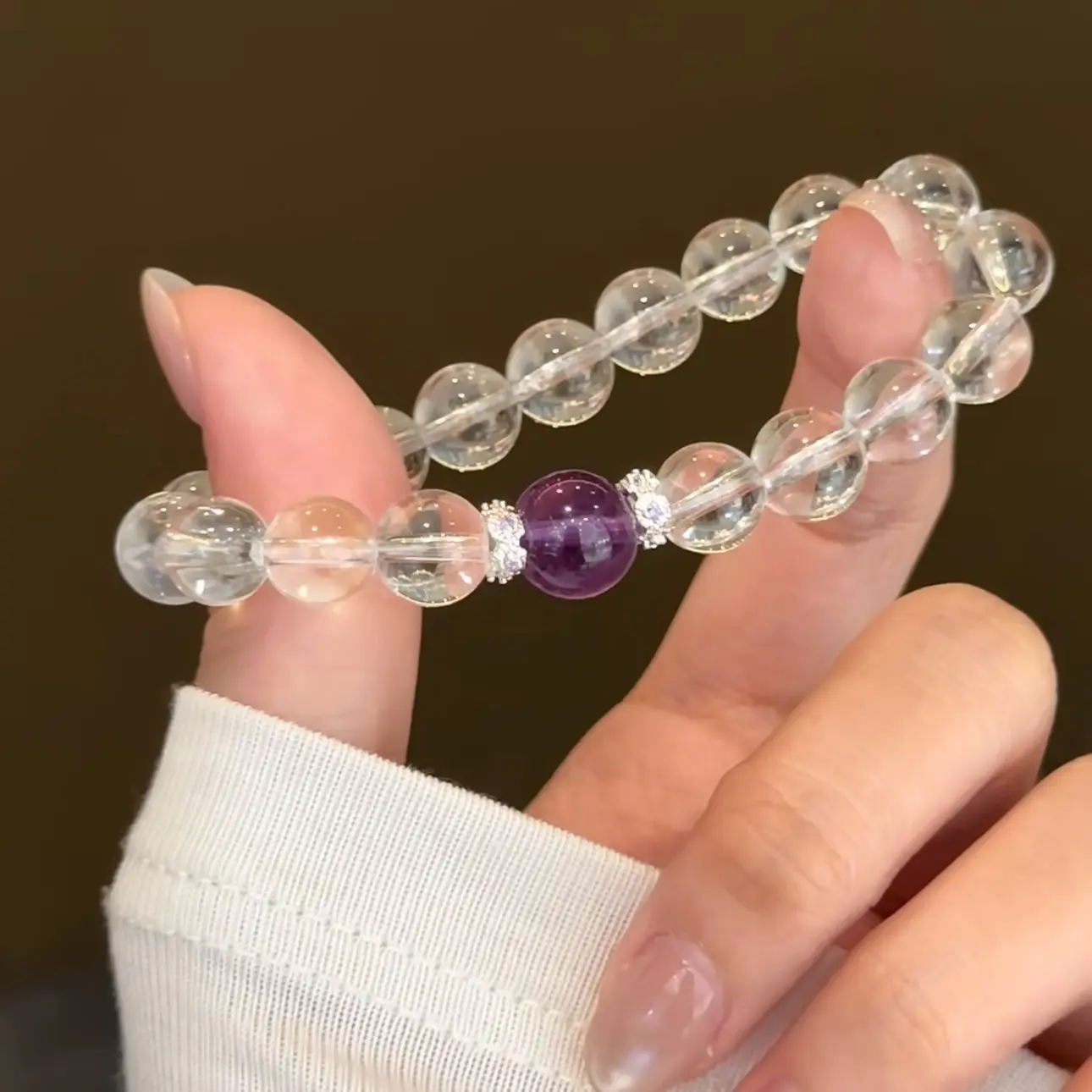 Natural original white crystal bracelet