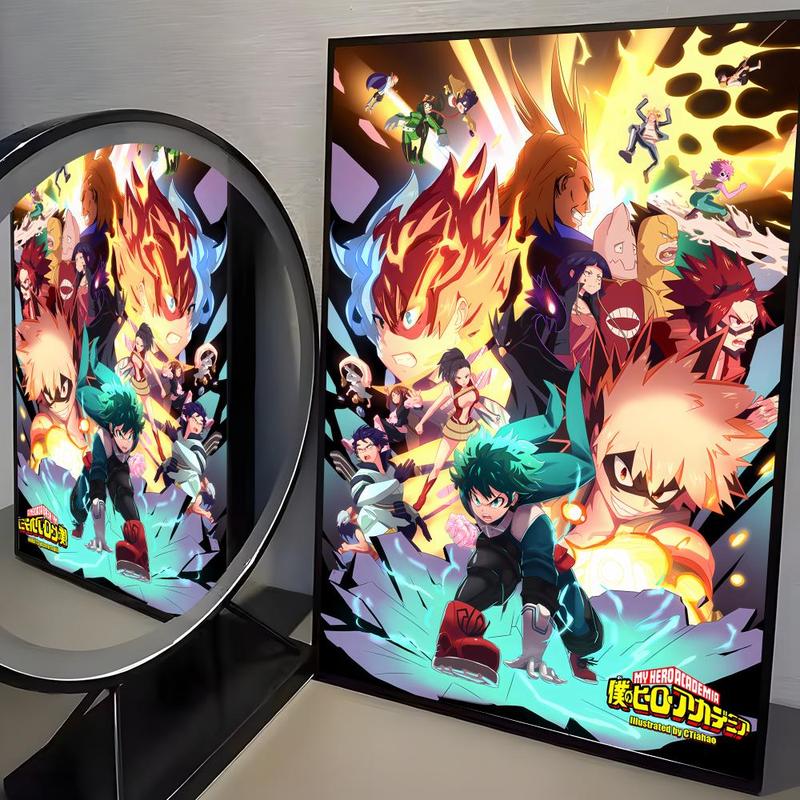 PIKPAKA Anime Midoriya Izuku My Hero Academia Cool Poster Self-Adhesive HD Wall Poster – Easy Stick & No-Residue Peel, Waterproof & Durable Art Print for Bedroom, Living Room, Dorm Decor, Perfect for Quick Makeovers and Aesthetic Room Transformation