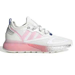adidas Womens Zx 2K Boost Lace Up Sneakers Shoes Casual - White