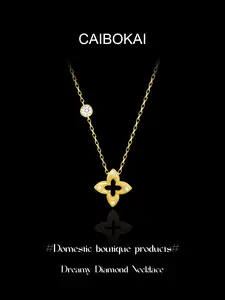 Elegant Titanium Steel Necklace with Heart Pendant, Durable and Waterproof, Casual Style, Perfect Gift for All Occasions