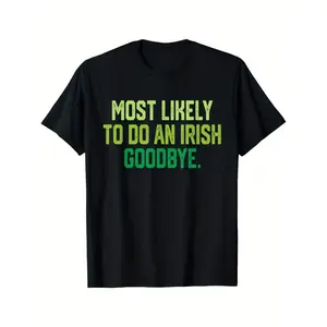 Women's Humorous Irish Farewell TShirt Loose Fit Neon Irish Text Phrase Costume Perfect for St Patrick Day Party Pub Crawl Parade Machine Washable Casual Attire