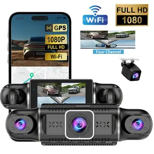 4-Channel Dash Cam for Uber/Lyft Drivers.Built-in GPS for Real-Time Speed, Location & Route Tracking.Wi-Fi APP Control: Instant Playback, Download & Share to Social Media