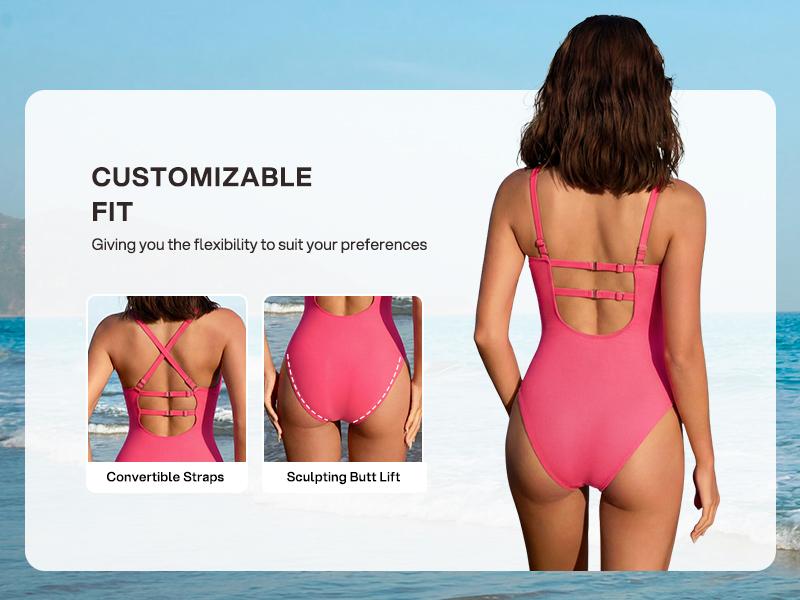 Lilylove 2026 New Swimsuit Women's Sculpting One Piece Ruched Cross-Front Tummy Tucking Slimming Snatched Waist Shapewear Bathing Suit Swimwear Swimming Beach The Twist Front Collection Tankini Swimdress