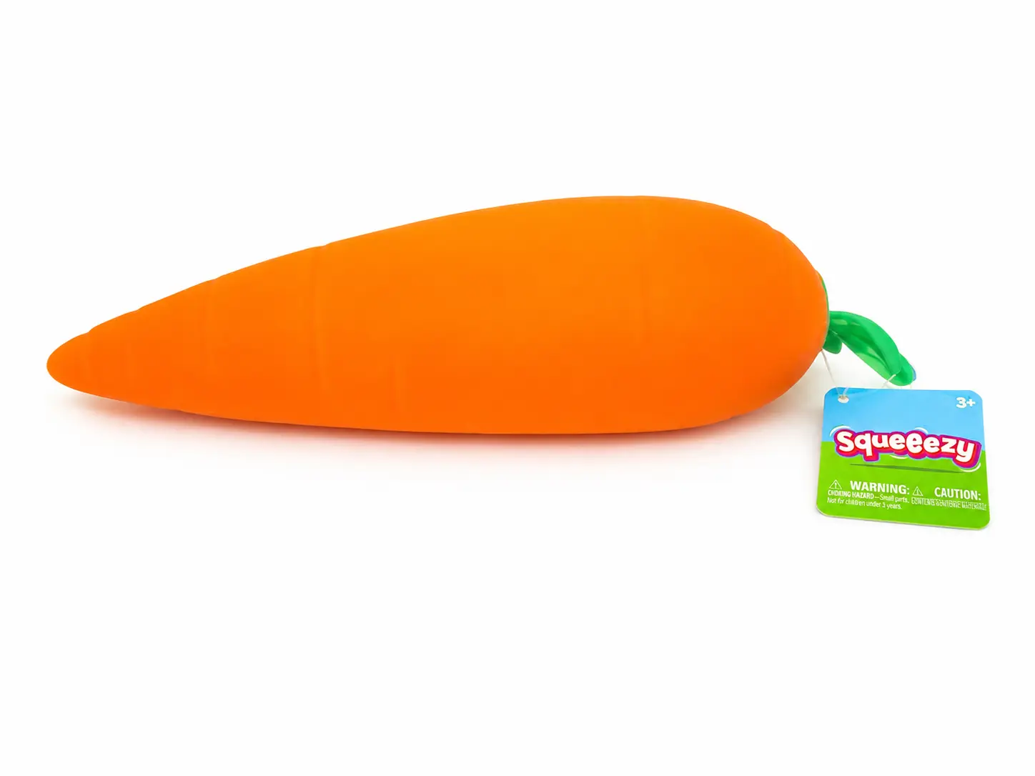 Oversized Carrot Soft Squeeze Fidget Toy - New with Tag, Classic Novelty Item for Sensory Activities (Carrot Shape Stress Relief Pick)