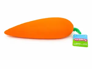 Oversized Jumbo Carrot Squeezy Stress Relief Toy - New with Tag Classic Novelty Fidget Toy for Anxiety Relief, Relaxation and Sensory Enjoyment
