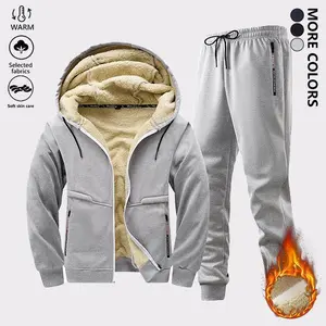 Multiple-piece set includes fleece-lined warm hooded jacket with drawstring adjustable hem and elastic waistband, perfect for office, gym, or everyday wear.