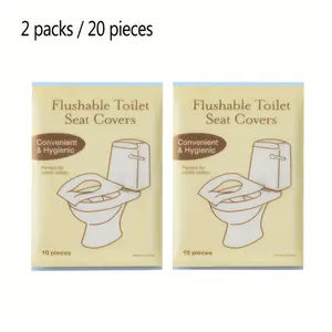 20 Packs Disposable Toilet Seat Covers – Portable Travel Sanitary Toilet Seat Paper Covers for Public Restrooms, Waterproof, Extra Large, One Size Fits Most, Bulk Pack for Hygiene on the Go