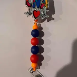 CNA Beaded Badge Reel