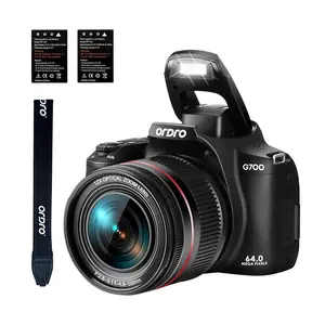 ORDRO G700 Digital Camera for Photography,Vlogging Beginner Camcorder with 3” Flip Screen 12X Optical Zoom,WiFi&AF/MF&Flash,Retractable Lens USB Port