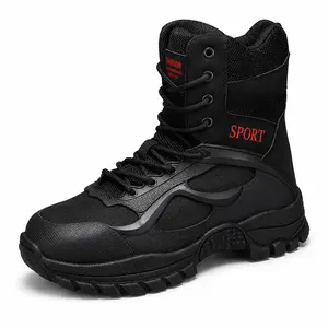 Men's All-Season All-Terrain Multi-Purpose High-Top Military Boots with Side Zipper - Lightweight, Breathable & Slip-Resistant Hiking Shoes for Mountaineering, Jungle Exploration, Rock Climbing, Camping and Casual Wear Tactical Work Boots